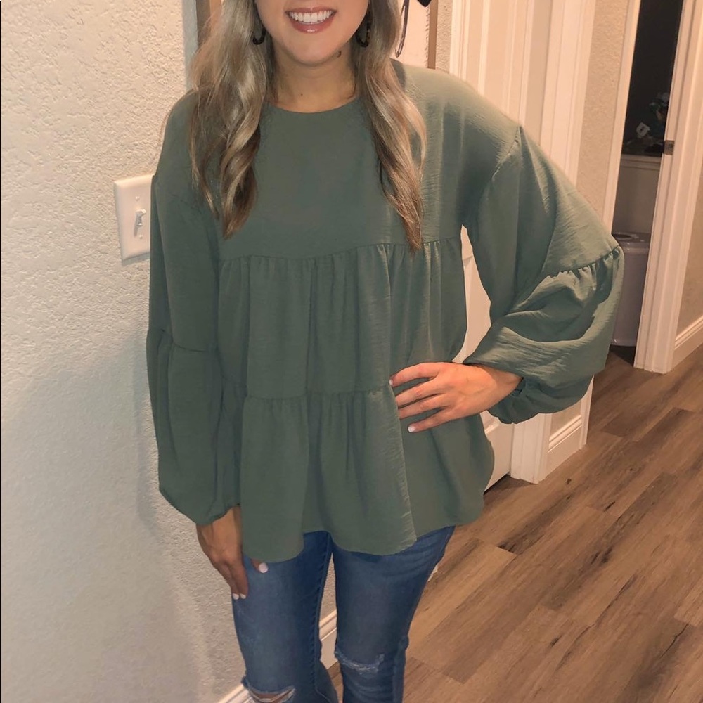 Olive blouse